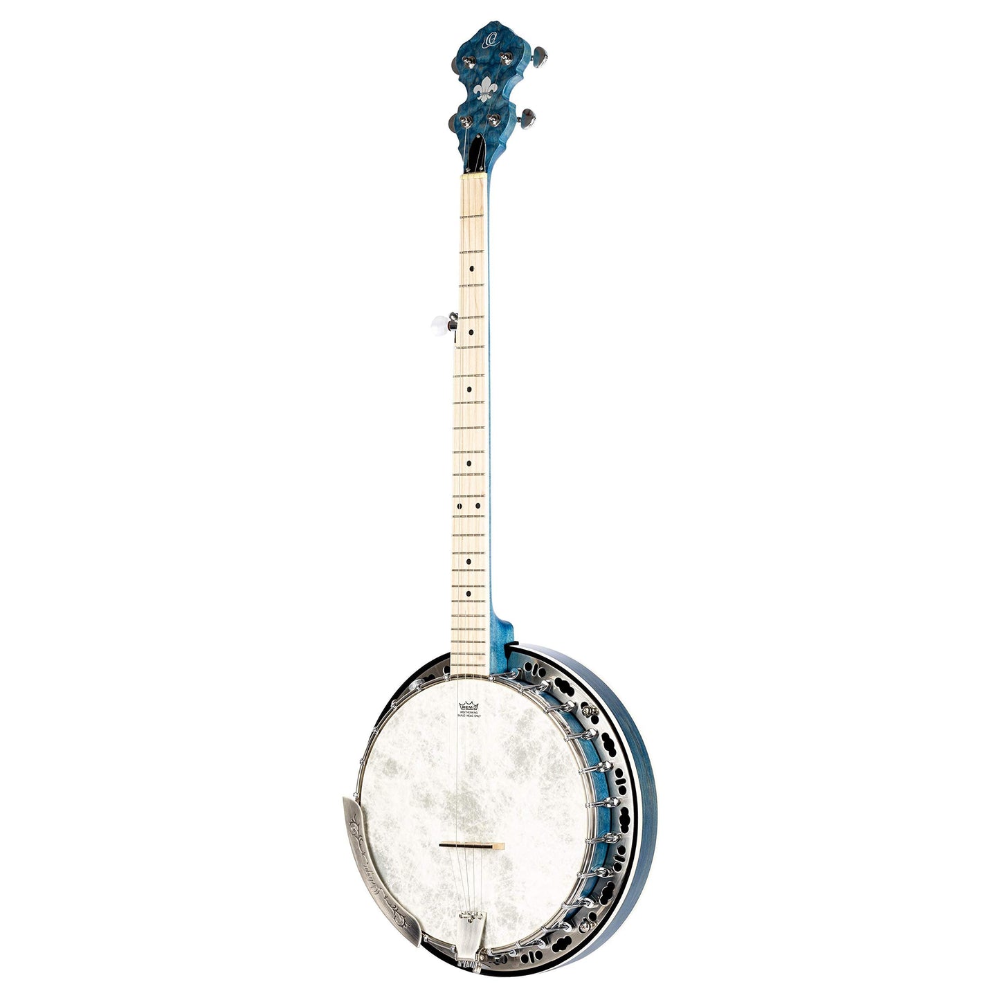 Ortega Guitars Facon Falcon Series 5-String Quilted Maple Resonator Acoustic-Electric Banjo w/Bag, Right (OBJE400TBL)