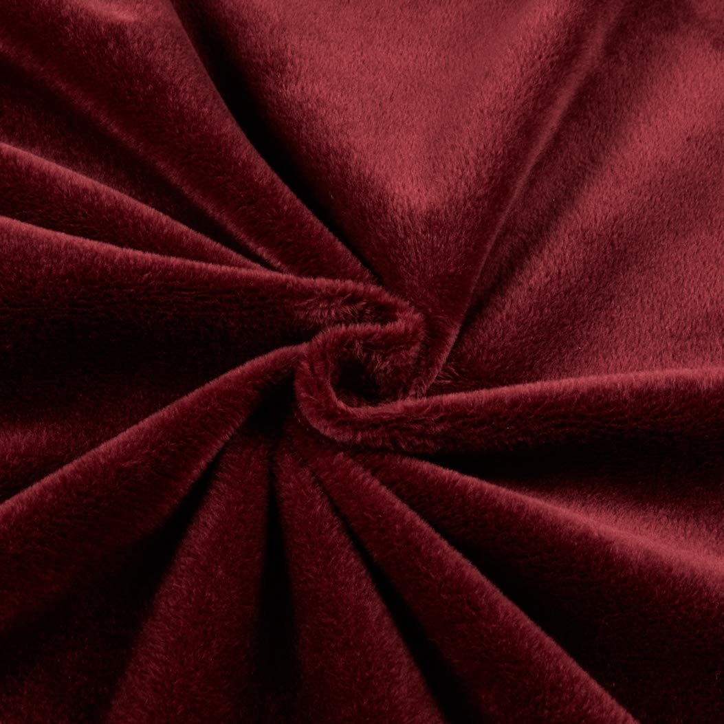 Shannon Minky Solid Cuddle 3 Extra Wide Merlot, Fabric by the Yard