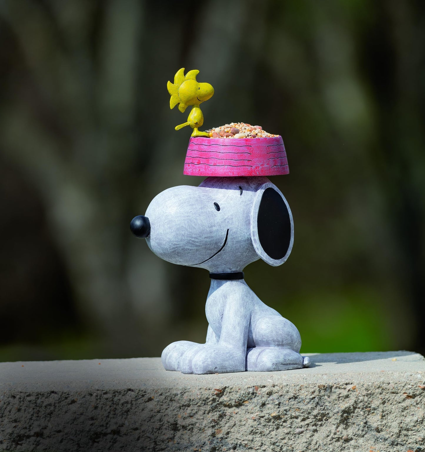 Giftware by Roman Inc, 13."H Peanuts Snoopy Bird Feeder, Garden Decor