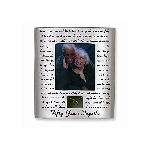 Roman Giftware Inc., Wedding & Anniversary, 7" H 50TH Anniversary Frame,Religious, Inspirational, Durable (1x6x7)