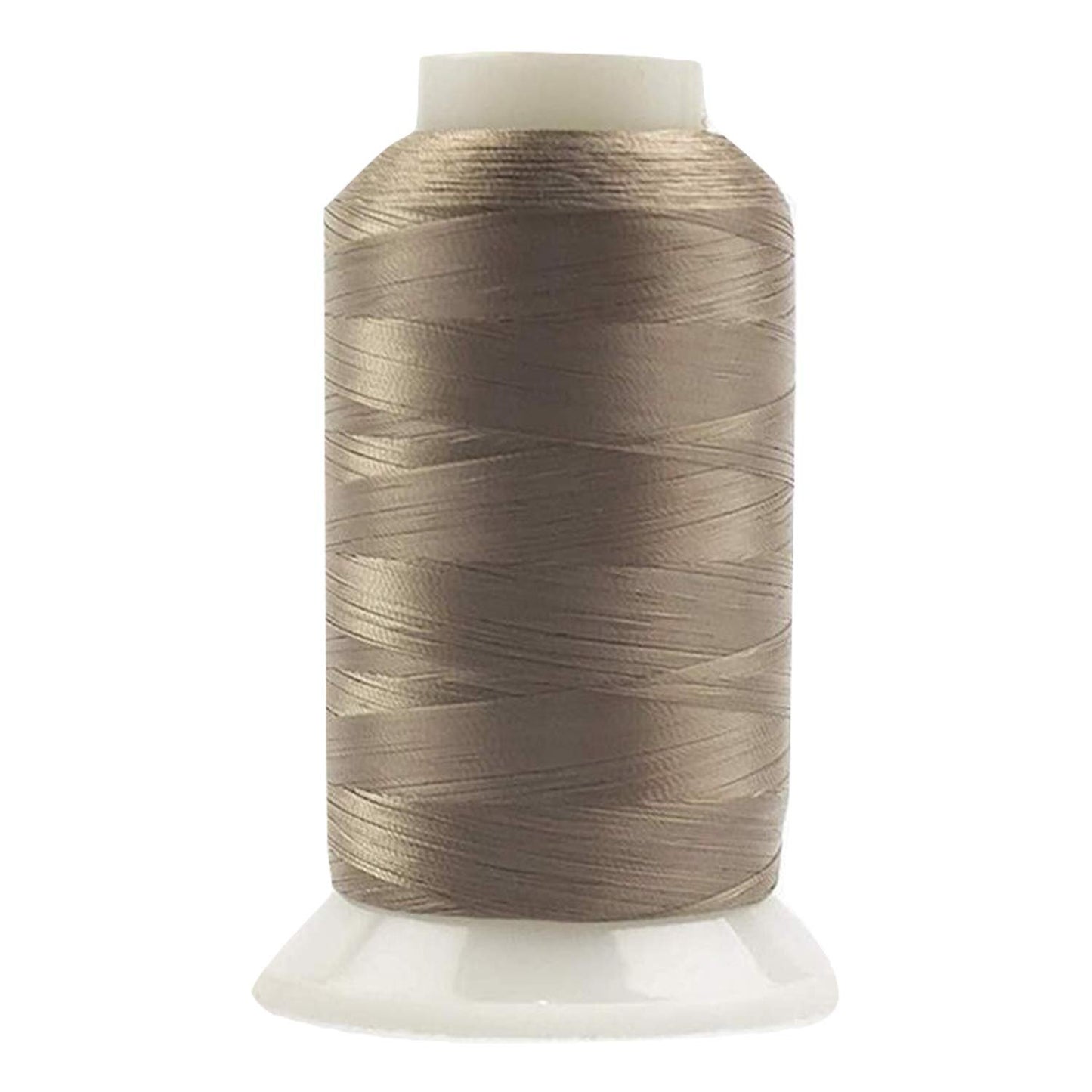 WonderFil, Specialty Threads, InvisaFil, 2-Ply Cottonized Soft Polyester, Silk-Like Thread for Fine Sewing, 100wt - Brown Grey, 2500m