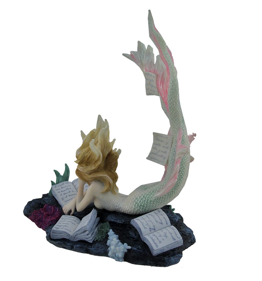 Veronese Design Lost Books Mermaid Sculpture