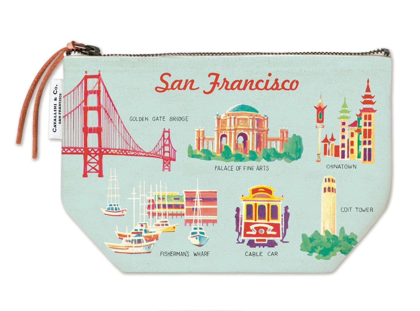 Cavallini Papers & Co. San Francisco Vintage Pouch, Multi