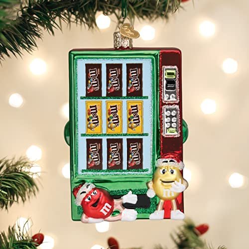 Old World Christmas M&M'S Vending Machine Glass Blown Ornament for Christmas Tree