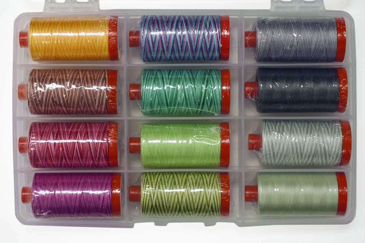 Tula Pink Premium Collection Aurifil Thread Kit 12 Large Spools 50 Weight TP50TP12