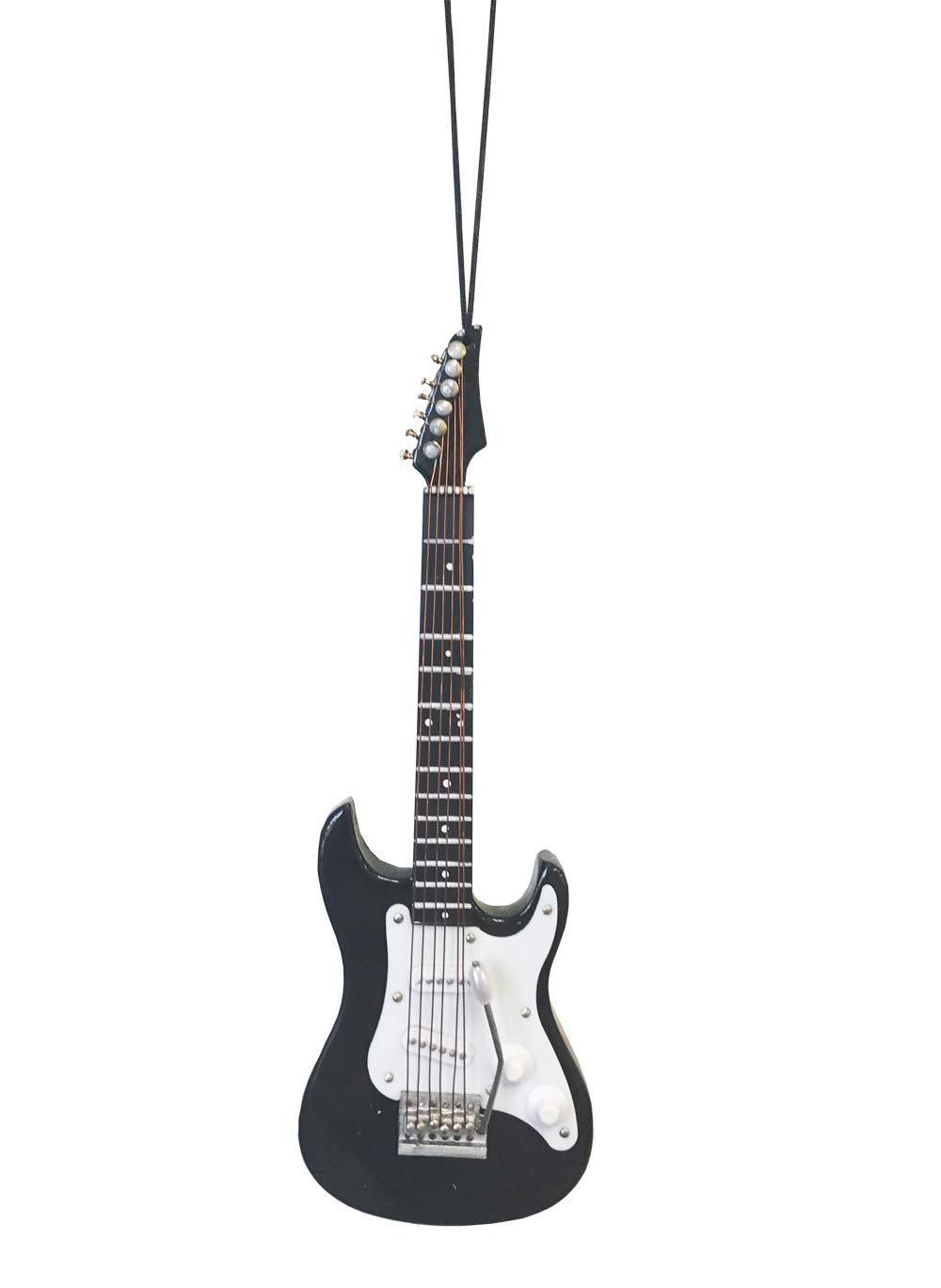 Broadway Gifts Black Electric Guitar Christmas Ornament Decoration 5 inches