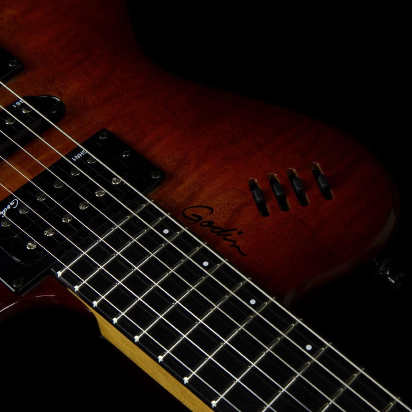 Godin XTSA Solid Body 3-Voice Electric Guitar (Light Burst)