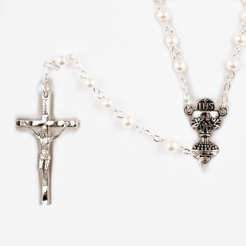 Roman 5-Piece My First Communion Gift Set for Girls – White & Gold Book and Accessory Bundle, Religious Keepsake