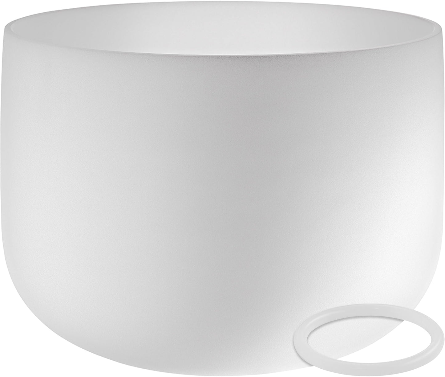 432 Hz White Frosted Crystal Singing Bowl