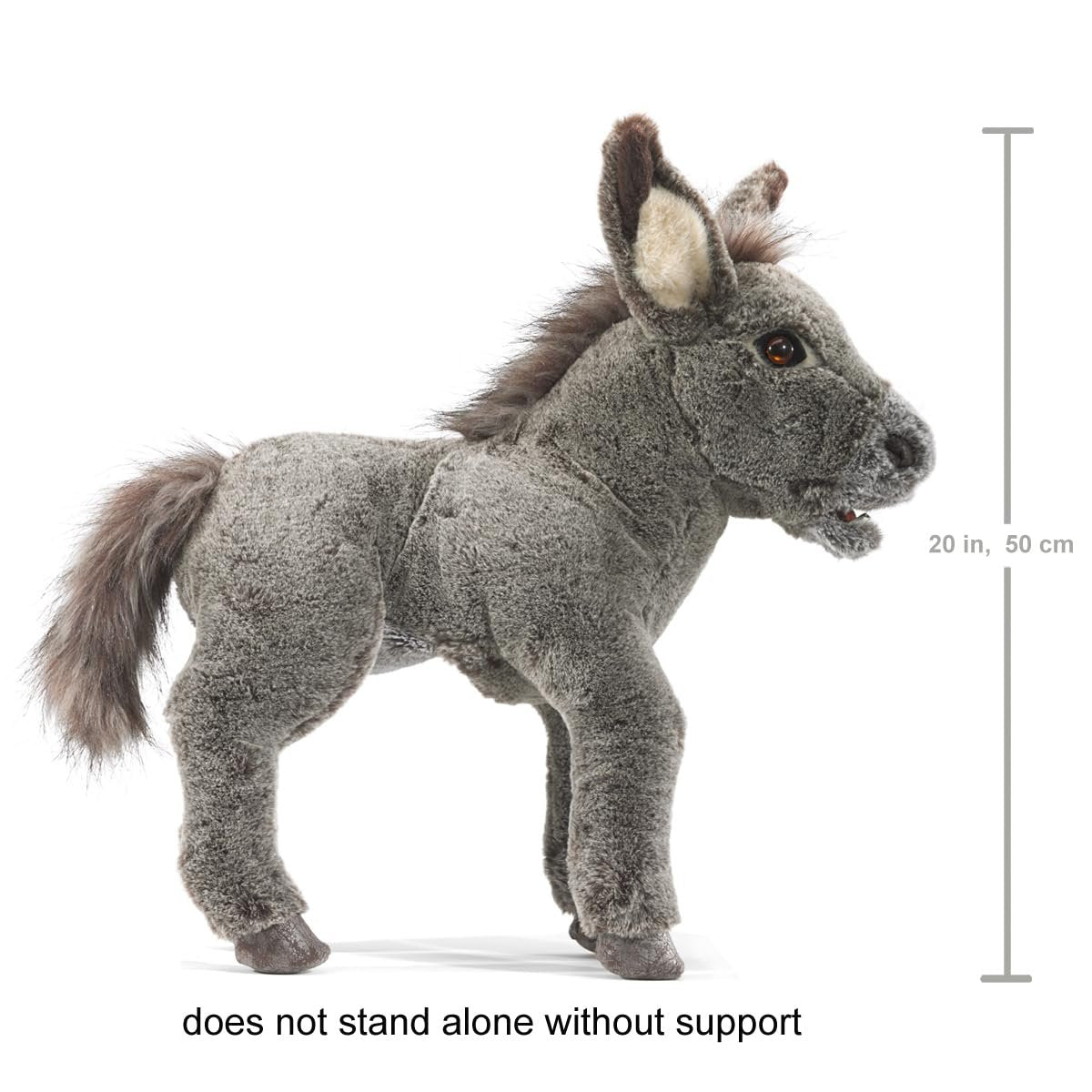 Folkmanis Baby Donkey Hand Puppet, Brown; Tan