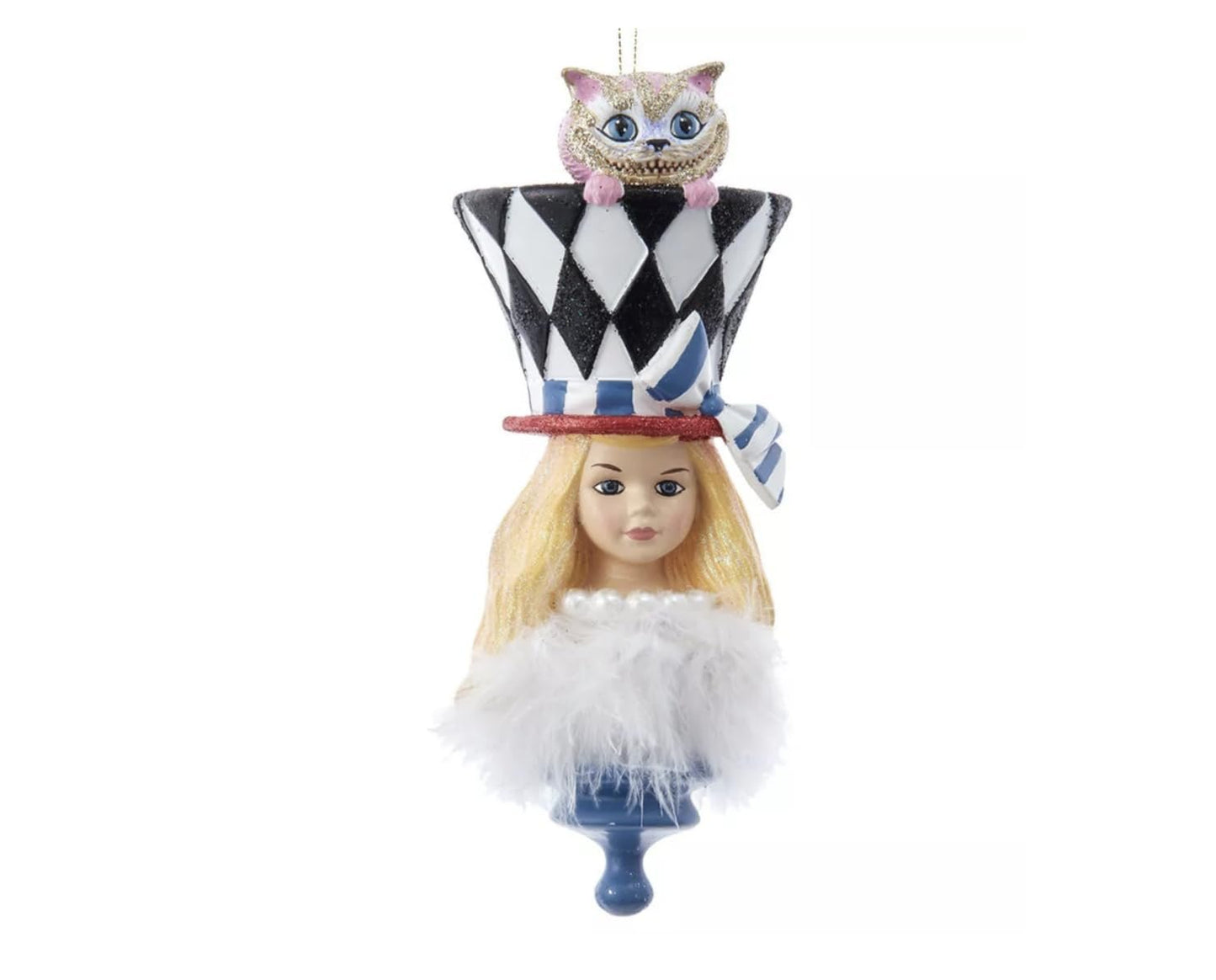 Kurt Adler 6.88-Inch Resin Hollywood Hats Alice Ornament