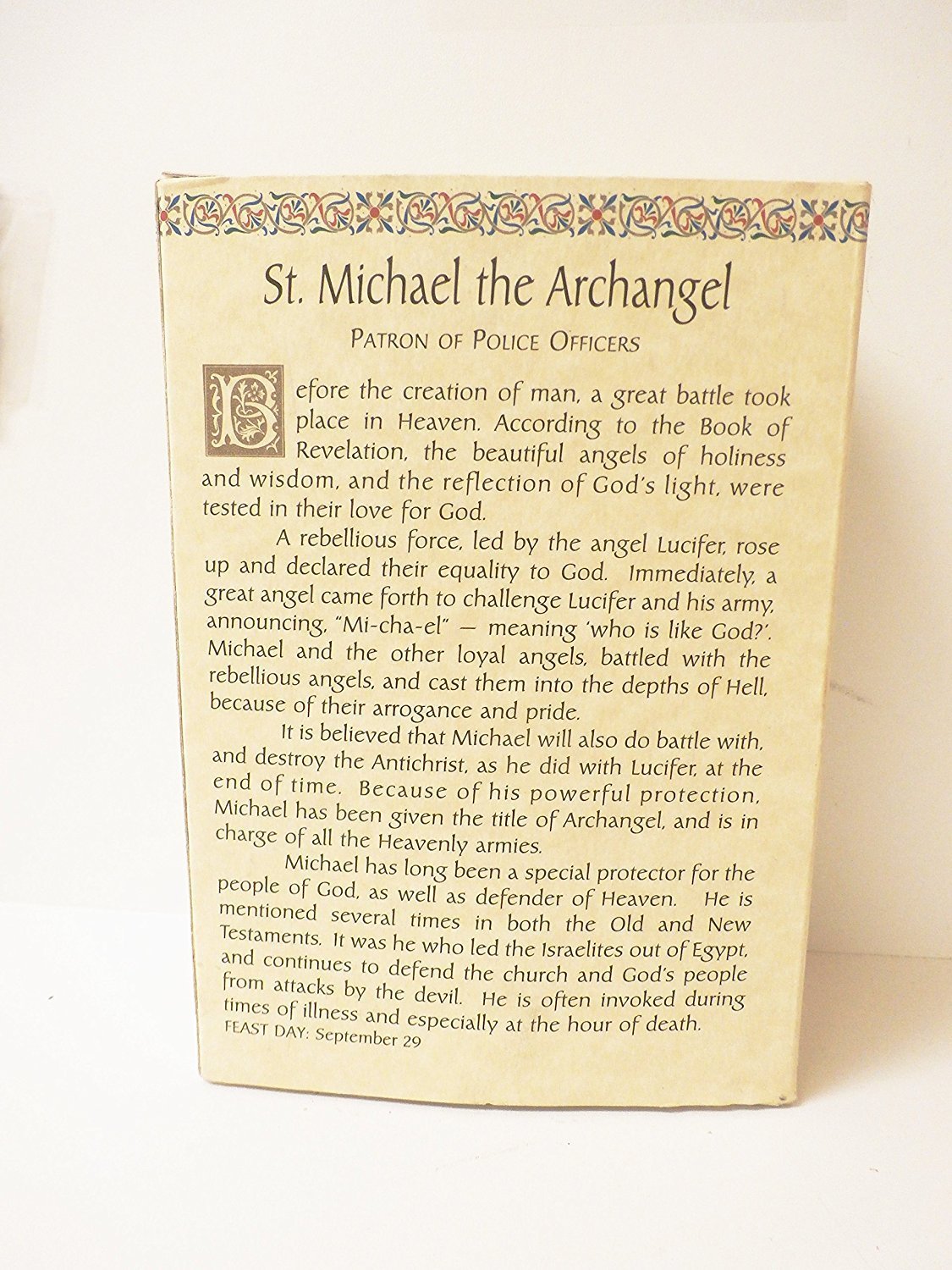 Roman Giftware Inc., Patrons & Protectors, 3.5" H ST Michael Figure,Religious, Inspirational, Durable (5x2x3)