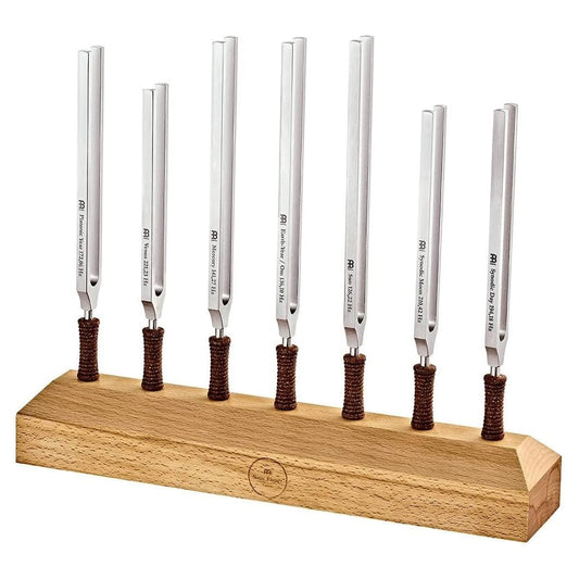 Planetary Therapy Tuning Fork 7 Piece Chakra Set with Exact Pitch and Frequency — MADE IN GERMANY — For Meditation, Sound Healing and Yoga, 2-YEAR WARRANTY