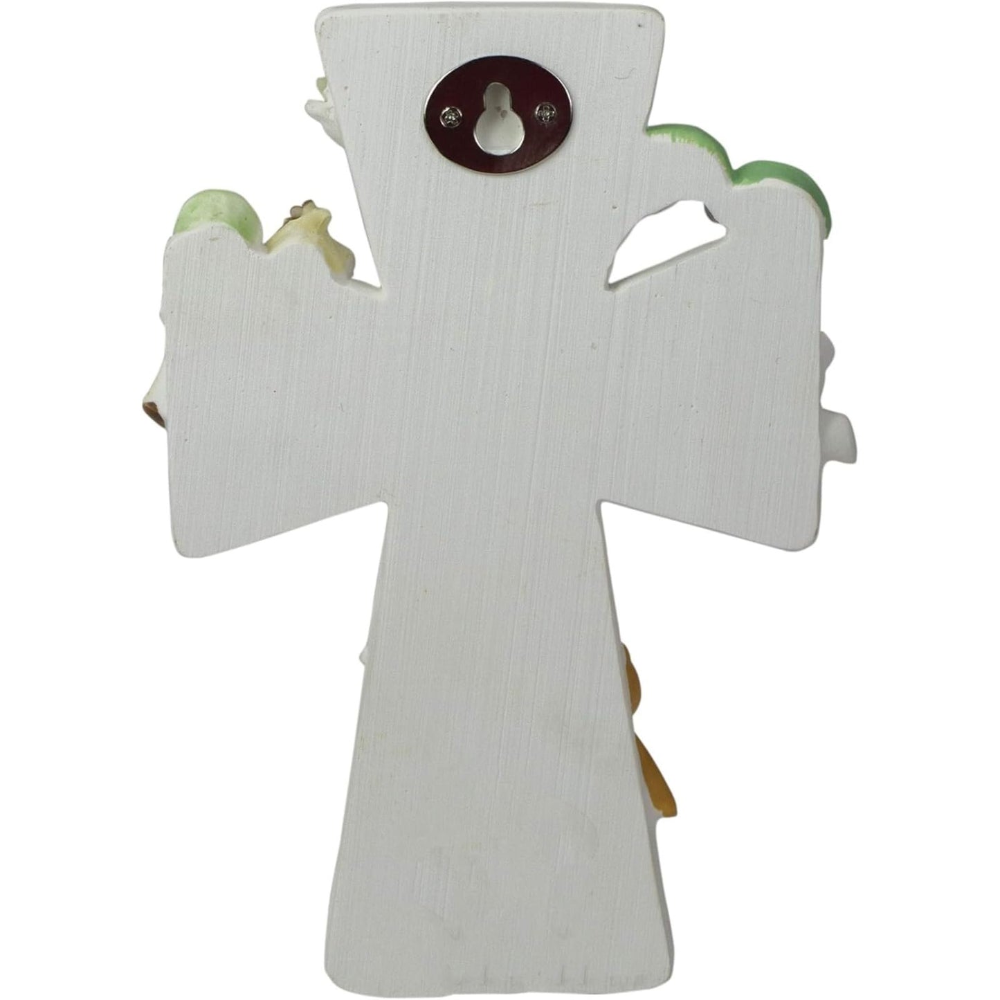 God Created Everything 7 inch Resin Stone Decorative Hanging Wall Cross for Nursery