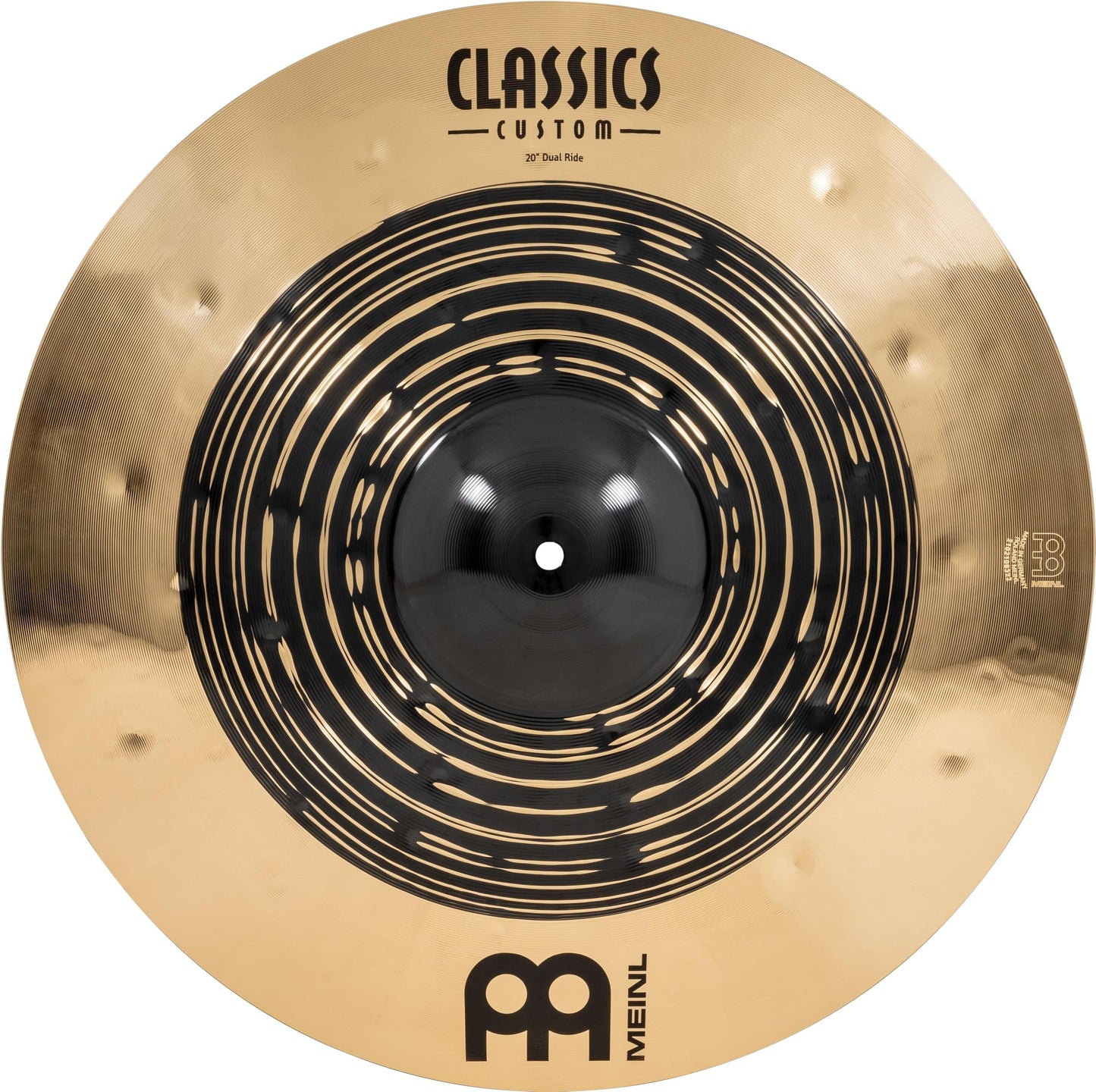 Meinl Cymbals Classics Custom Dual 22" Ride Cymbal, Dark and Brilliant Finish — Made in Germany — for Rock, Metal and Fusion, 2-Year Warranty (CC22DUR)