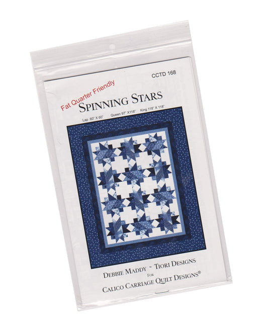 Calico Carriage Quilt Designs Calico Carriage Debbie Maddy Tiori Designs Quilt Pattern, Spinning Stars Includes Directions for Three Sizes, 6 x 9, Multi