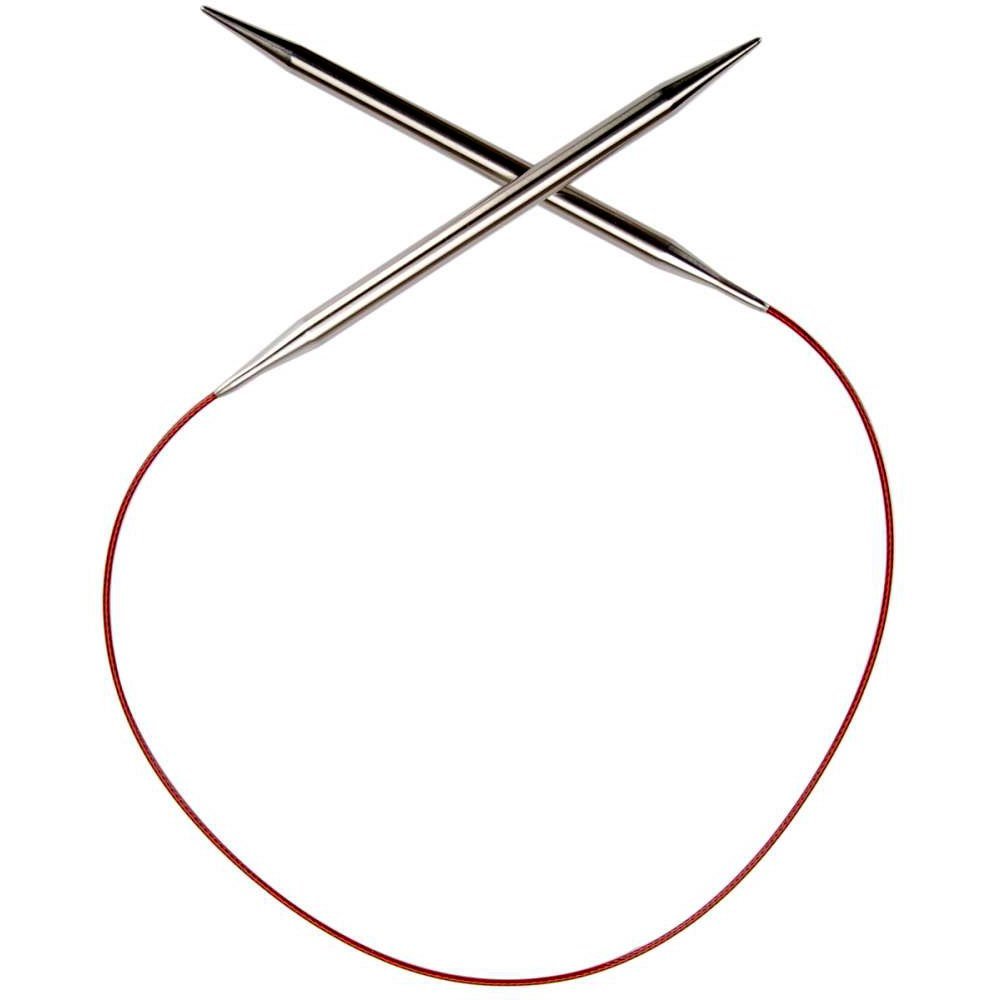 ChiaoGoo Red Lace Circular 24 inch (61cm) Stainless Steel Knitting Needle Size US 15 (10mm) 7024-15