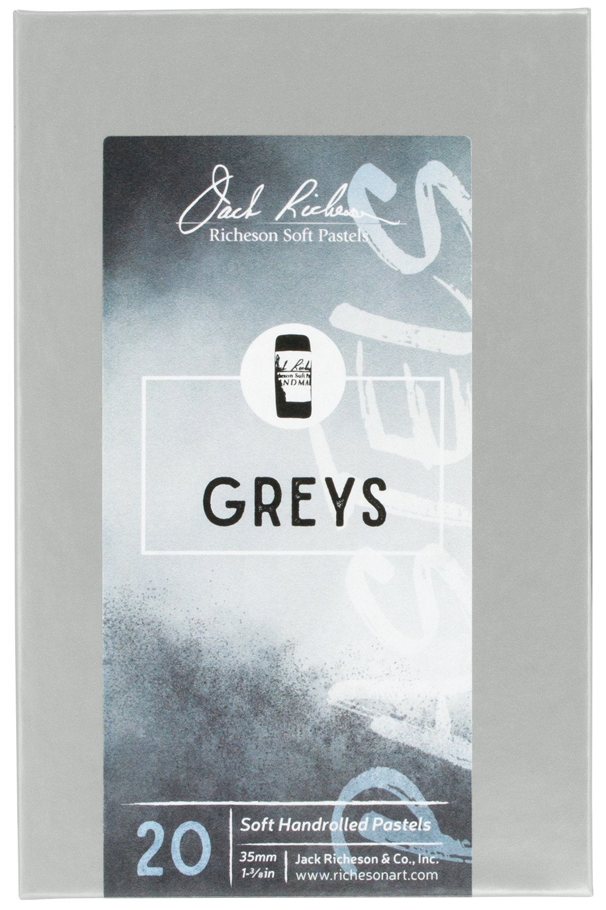 Jack Richeson 422977 Hand Rolled Soft Pastels (20 Piece), Grey