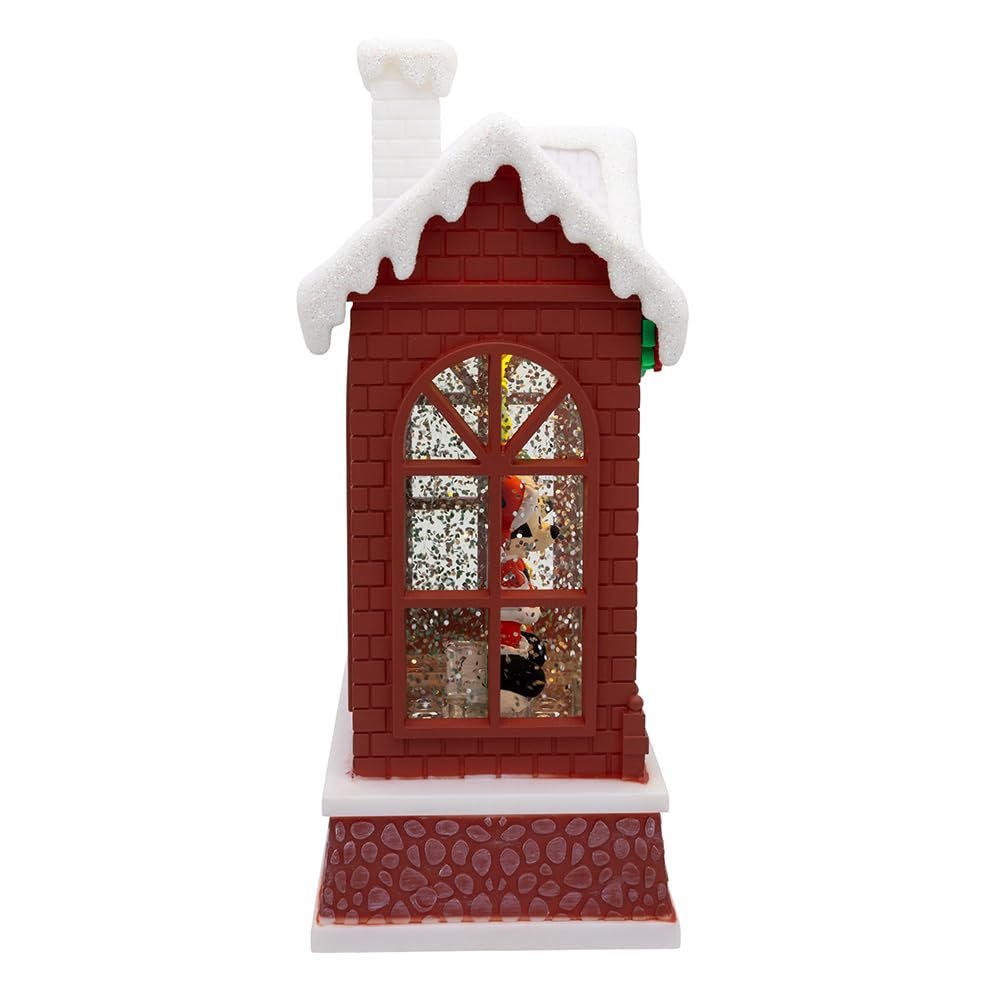 Disney Kurt Adler 7.5-inch Battery Operated Light-Up Mickey Santa Lantern