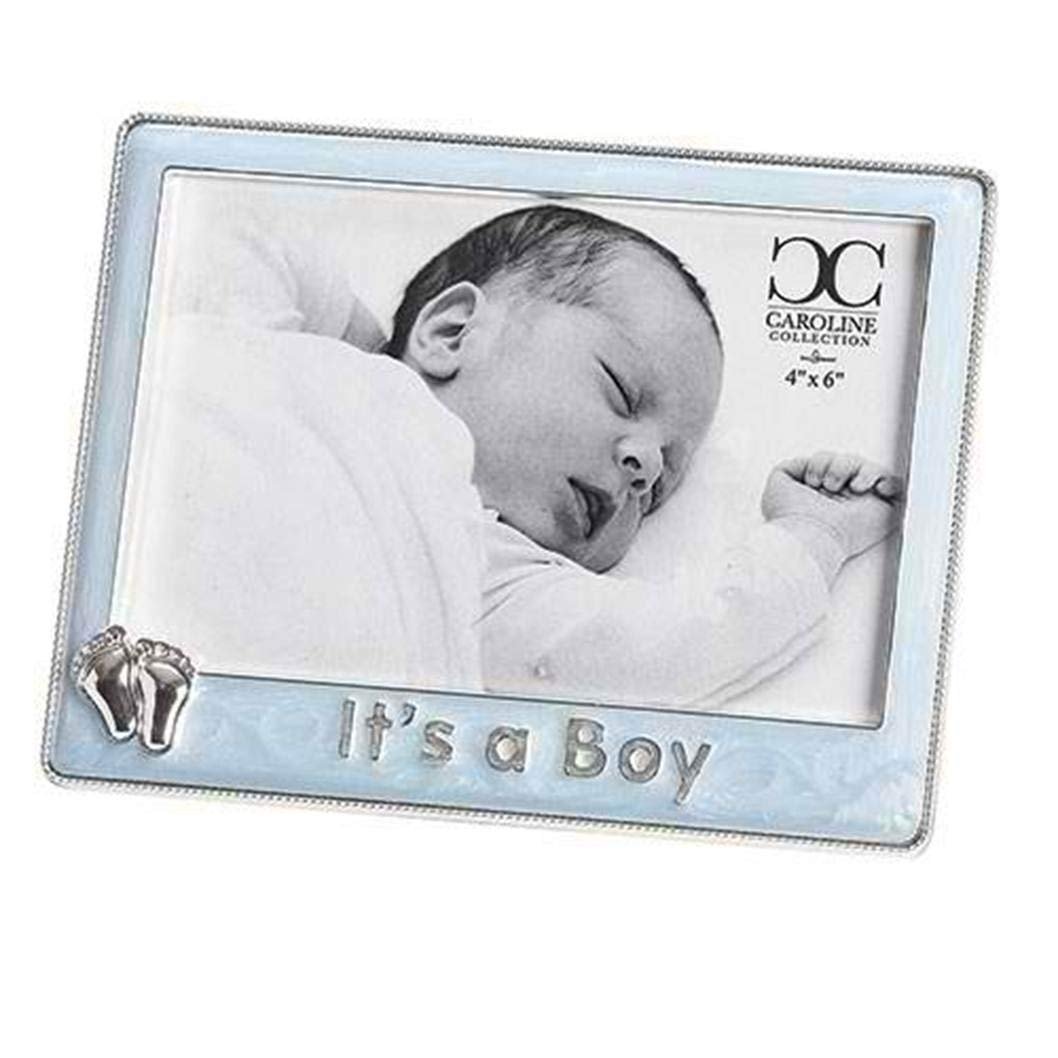 Roman Giftware Inc., Caroline Collection, New Baby, 5" H Blue ITS A BOY Frame 6X4,Religious, Inspirational, Durable (1x6x5)