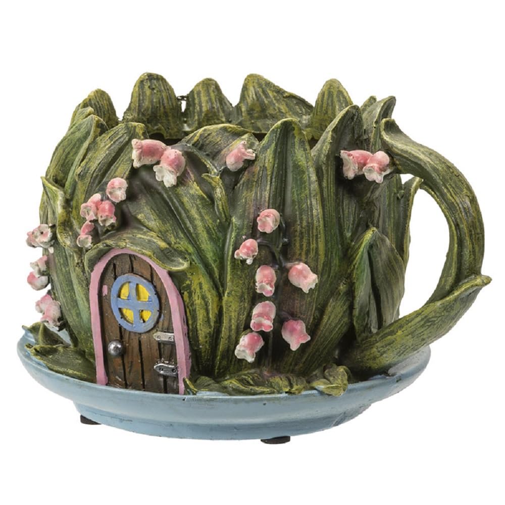 Pacific Giftware Floral Planter, 7.5 Inches, Resin, Garden Décor