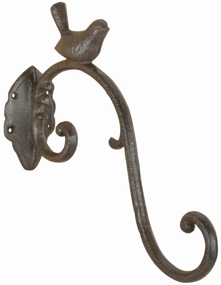 Esschert Design LH236 Series Bird Hook cast Iron, Antique Brown