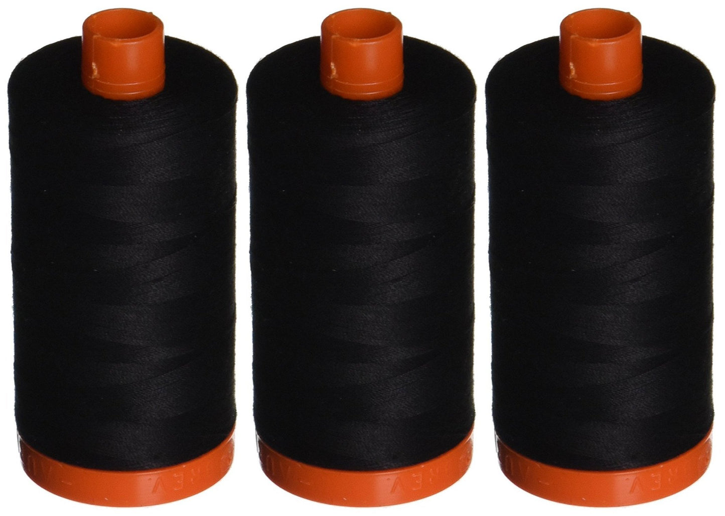 3-PACK - Aurifil A1050-2692 Mako Cotton Thread Solid 50WT 1422Yds Black