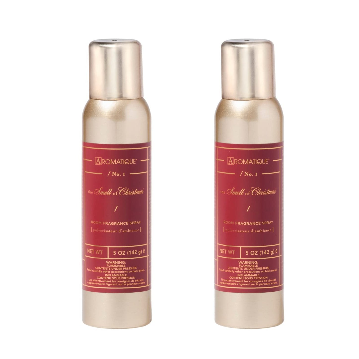 Aromatique The Smell of Christmas Aerosol Room Spray Set of 2 Home Fragrance, Long Lasting Room Air Freshener Home Spray Deodorizer Nonstop Freshness Xmas Gifts Notes of Clove, Cinnamon, Orange 5oz
