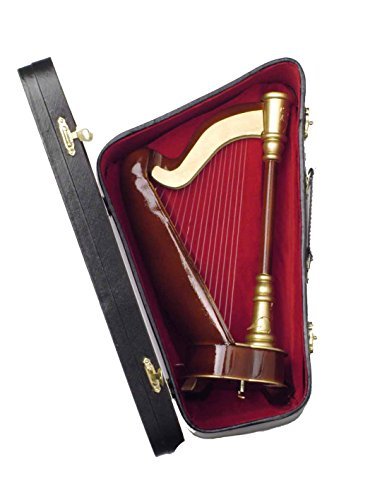Harp 18 Note w Case Music Box Replica Musical Instrument