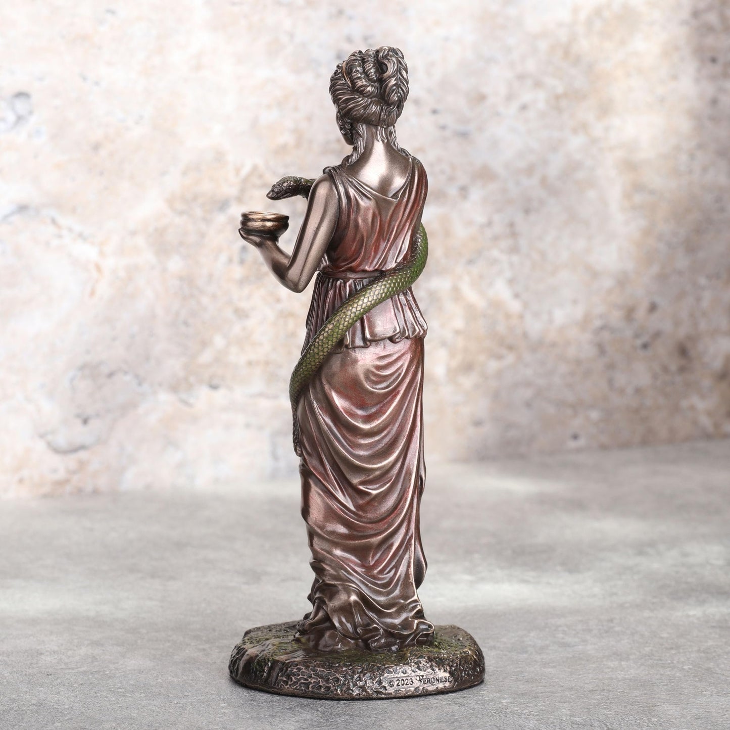 Veronese Design 6 1/8 Inch Hygieia Greek Goddess of Hygiene Cold Cast Resin Bronze Finish Sculpture