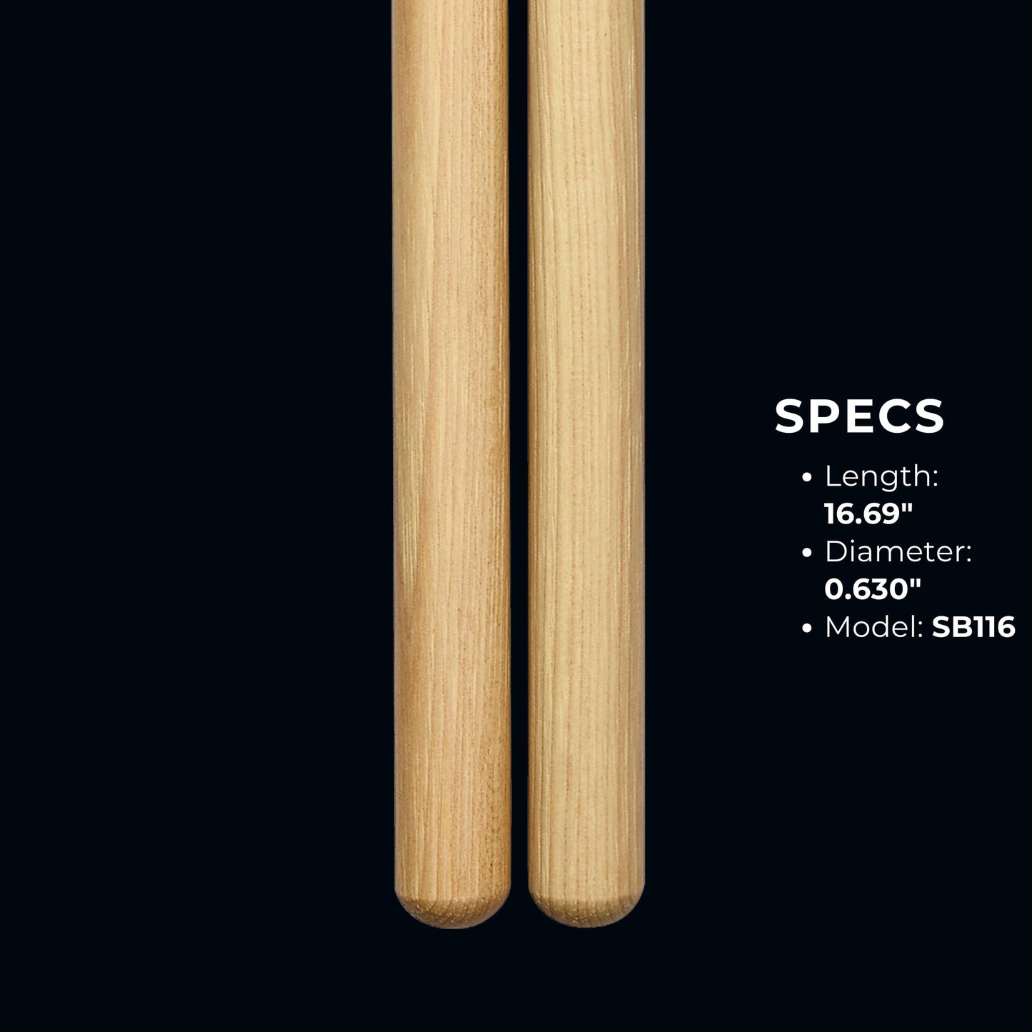 Meinl Stick & Brush Percussion Mallet with American Hickory Drumstick-Style Handle, Round Felt Tip-Made in Germany (SB116)