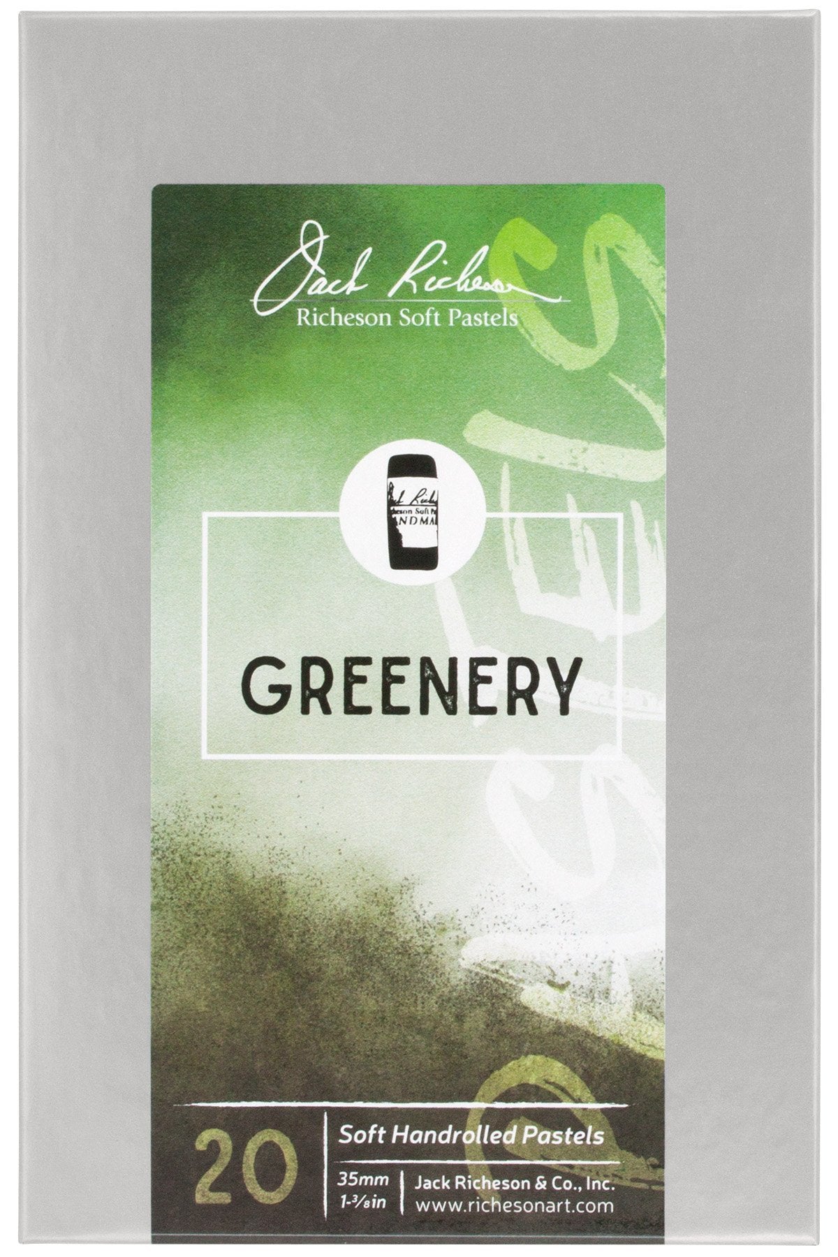 Jack Richeson 20 Piece Landscape Greenery 1 Hand Rolled Soft Pastel Set