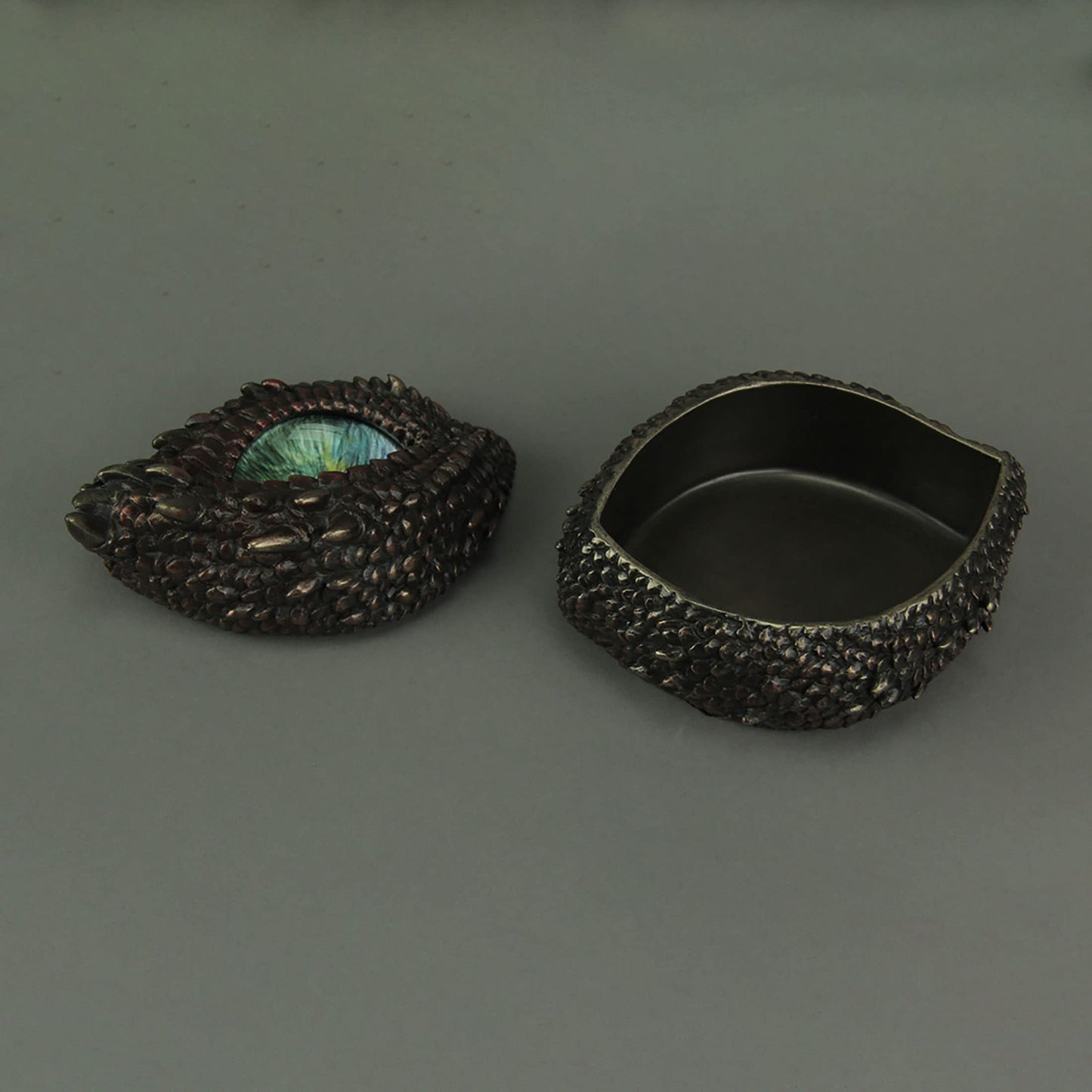 Veronese Design Antique Bronze Finish Thorny Dragon Eye Trinket/Stash Box 3.5 Inches Long