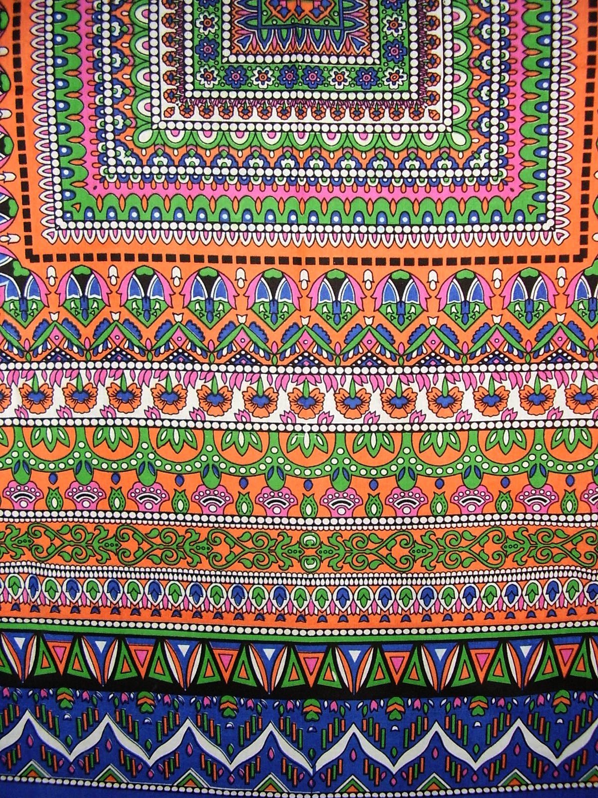 India Arts Geometric Pattern Square Cotton Tablecloth 70" x 70" Multi Color