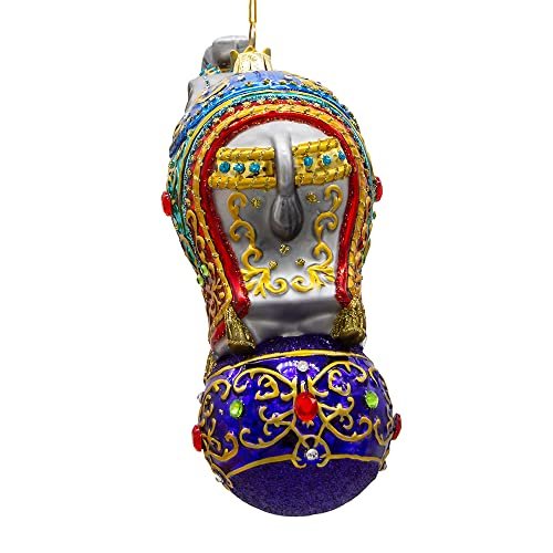 Kurt Adler 7-Inch Bellissimo Glass Elephant Ornament