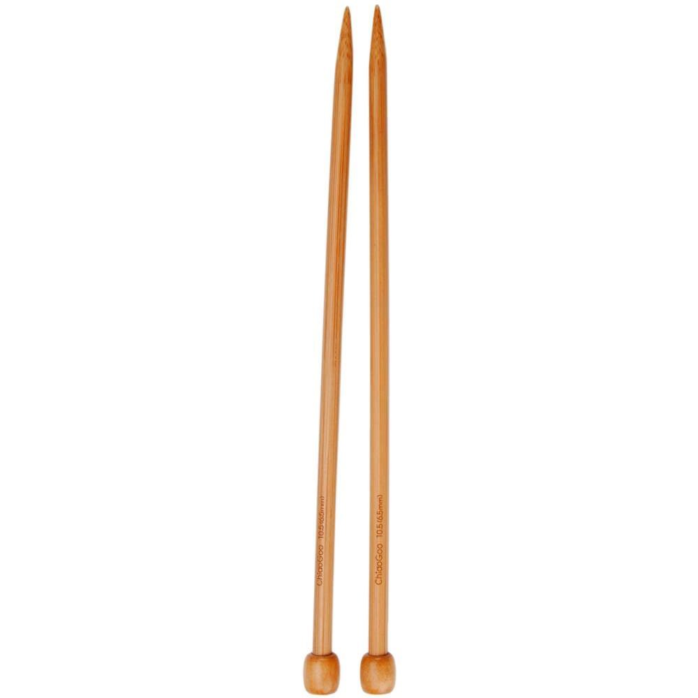 ChiaoGoo Single Point 13 inch (33cm) Bamboo Dark Patina Knitting Needle Size US 15 (10mm) 1033-15