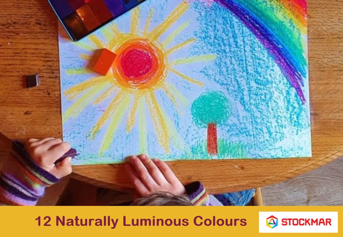 Stockmar Beeswax Crayons, Set of 12 Blocks in Carton