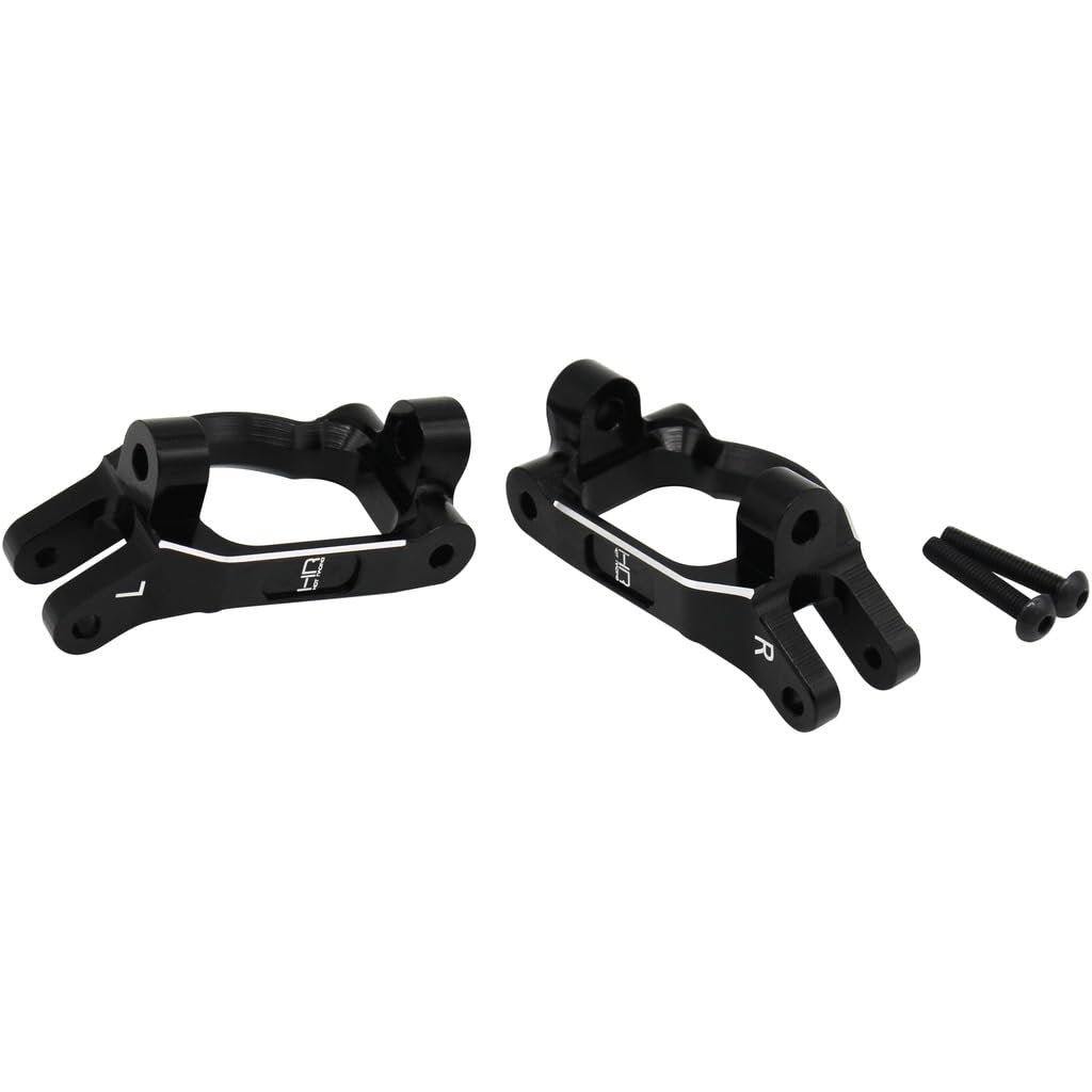 Hot Racing LSRR1901 Black Aluminum Front C-Hub Set - Super Rock Rey