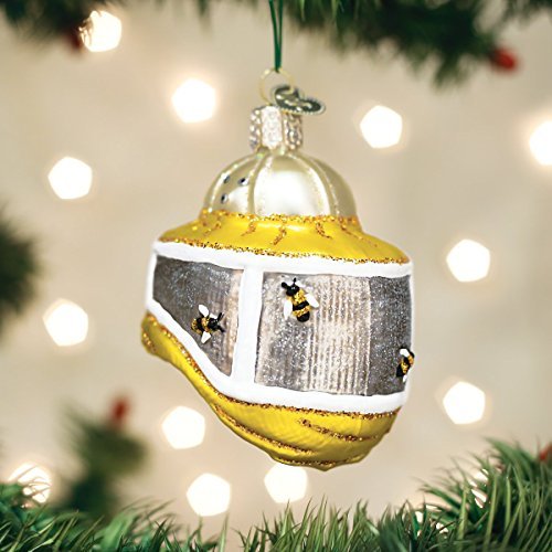 Old World Christmas Ornaments: Bee Collection Glass Blown Ornaments for Christmas Tree, Beekeeper Hood