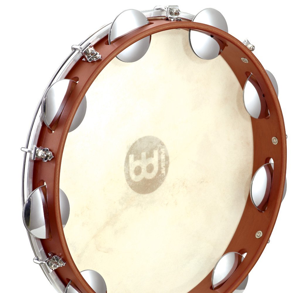 Meinl Percussion PA10CN-M 10-Inch Traditional Wood Pandeiro with Goat Skin Head, Matte Chestnut Finish