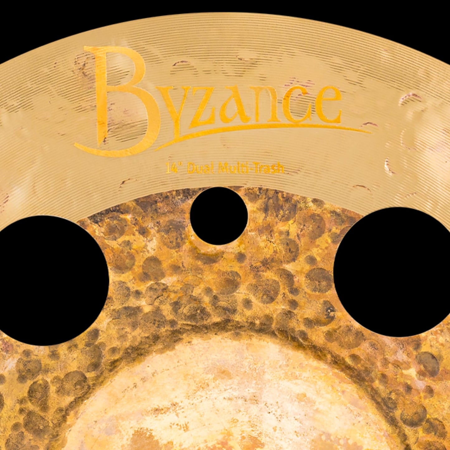 Meinl Cymbals Byzance 14" Dual Multi Trash Crash with Holes — Made in Turkey — Hand Hammered B20 Bronze, 2-Year Warranty, (B14DUMUTR)