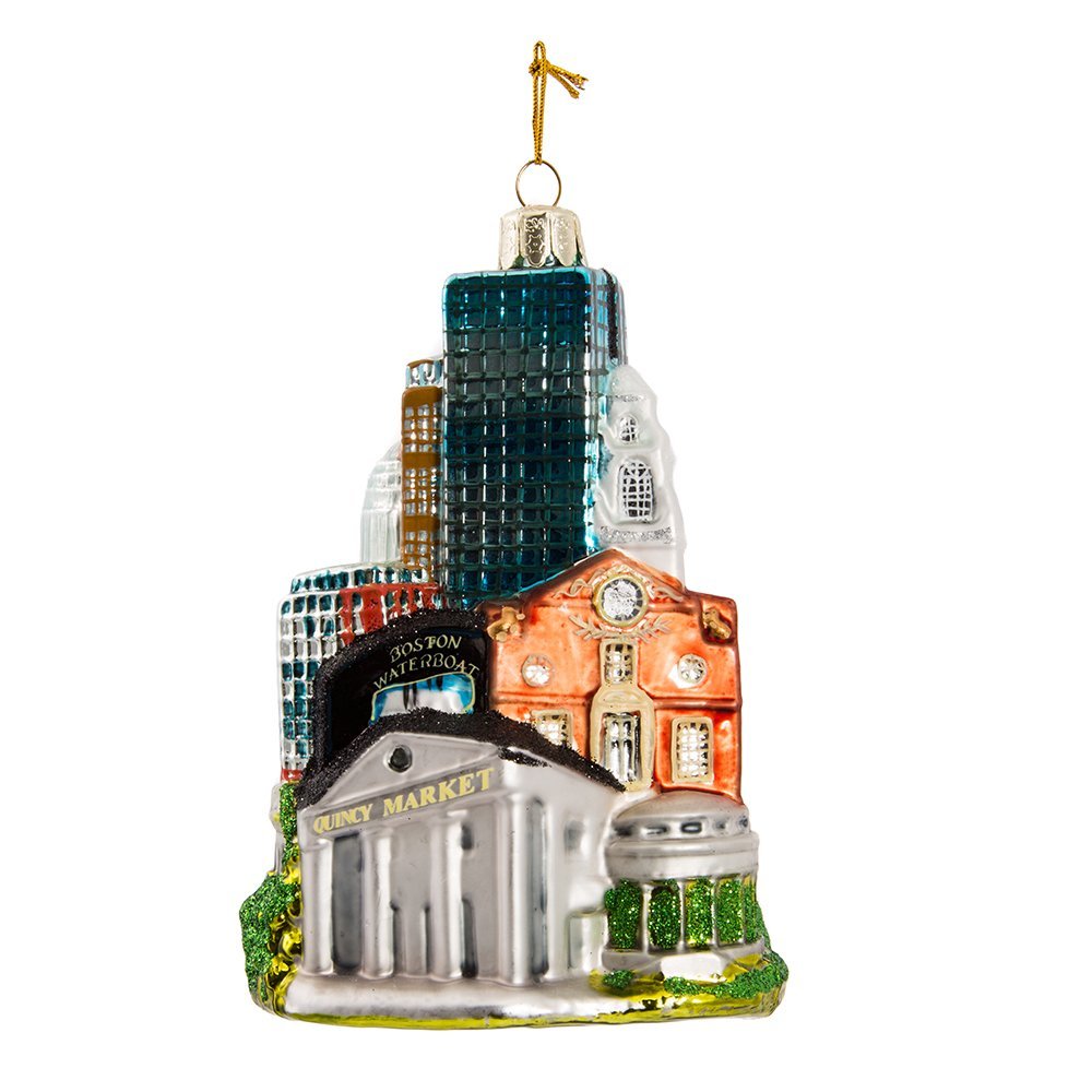 Kurt Adler 5-Inch Glass Boston Cityscape Ornament