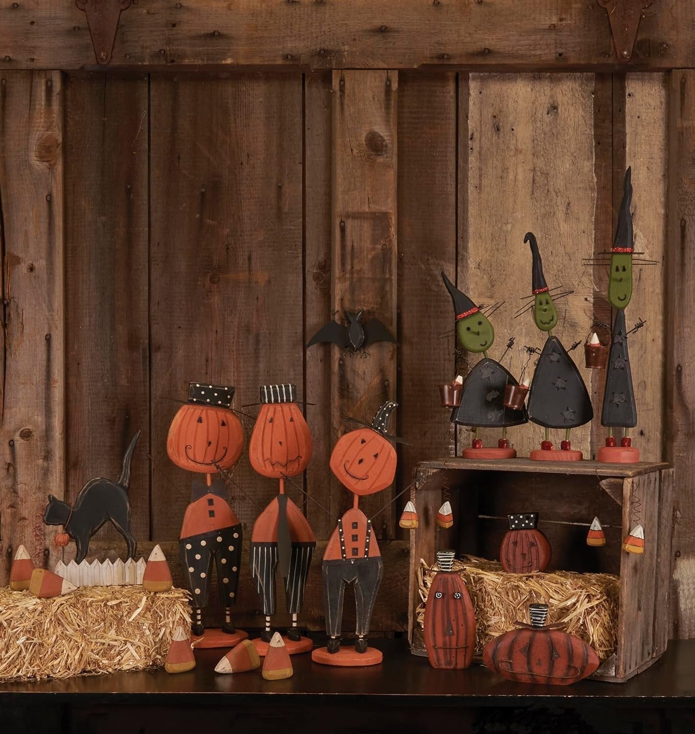 Primitives by Kathy Vintage Style Chunky Witch Sitter Halloween Figurine New