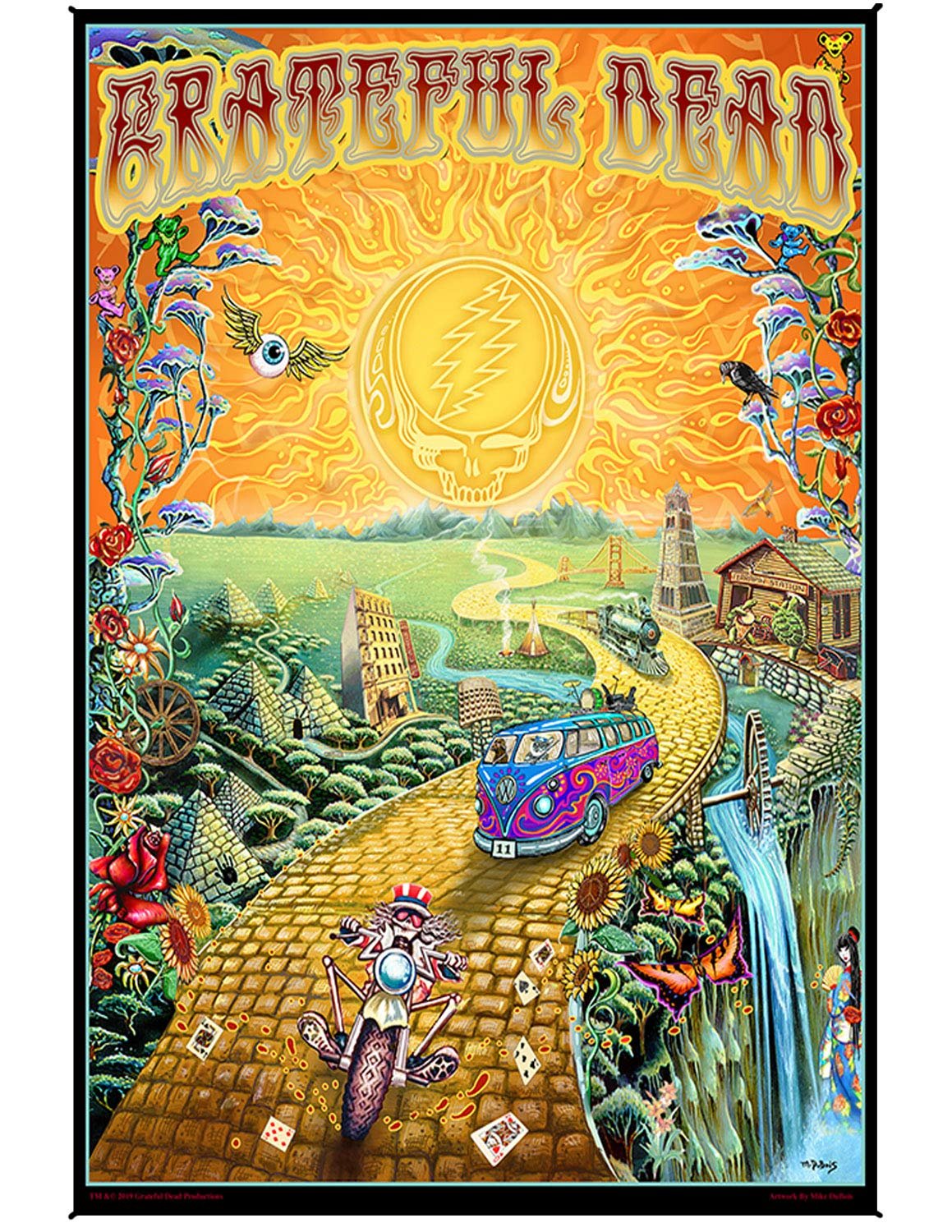 Sunshine Joy Grateful Dead Golden Road Tapestry Huge Heady Wall Art