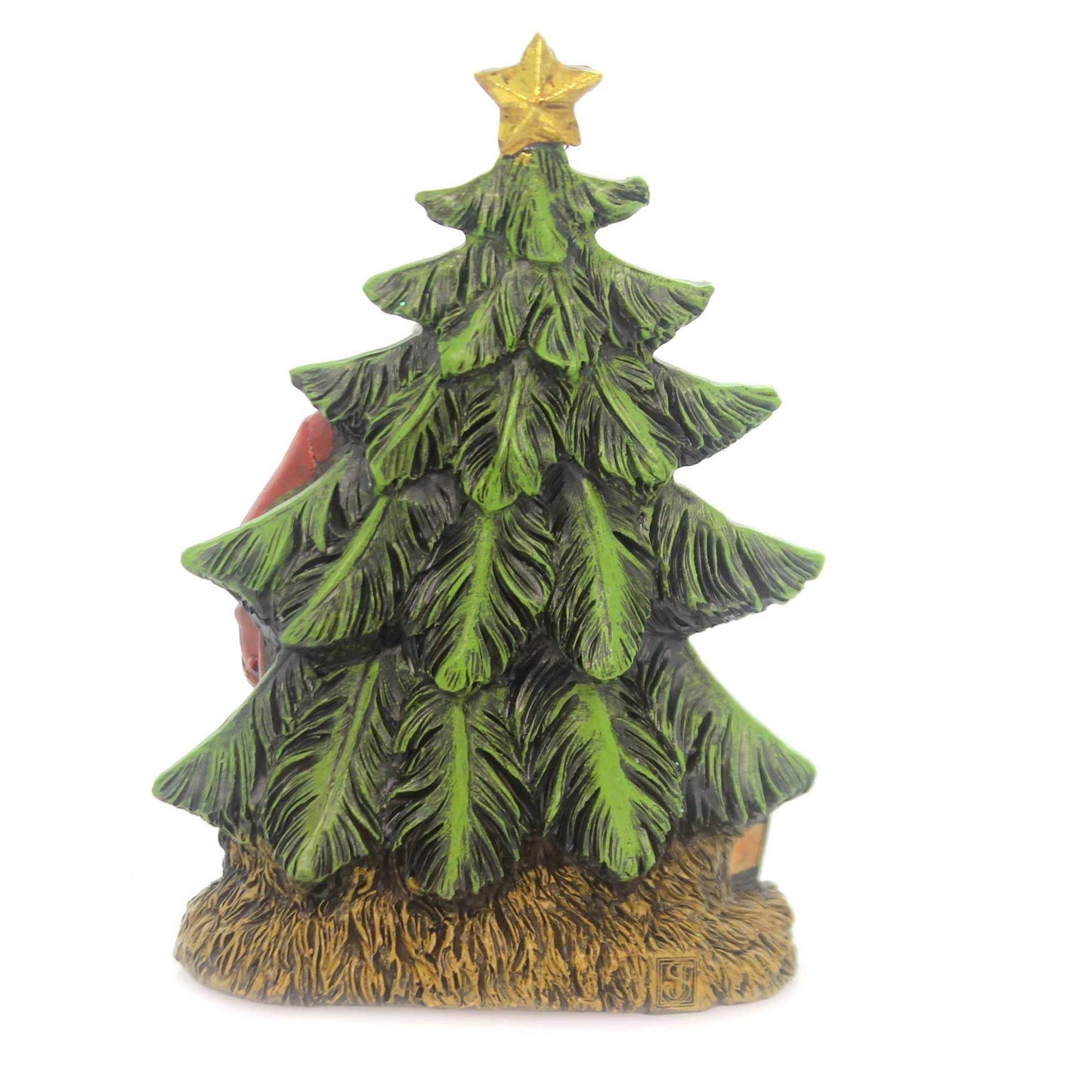 Joseph's Studio by Roman, Christmas Santa Collection, 6.25" H Kneeling Santa W/Tree, Home Décor, Devout Gift, Prayerful Inspiration (5x4x6)