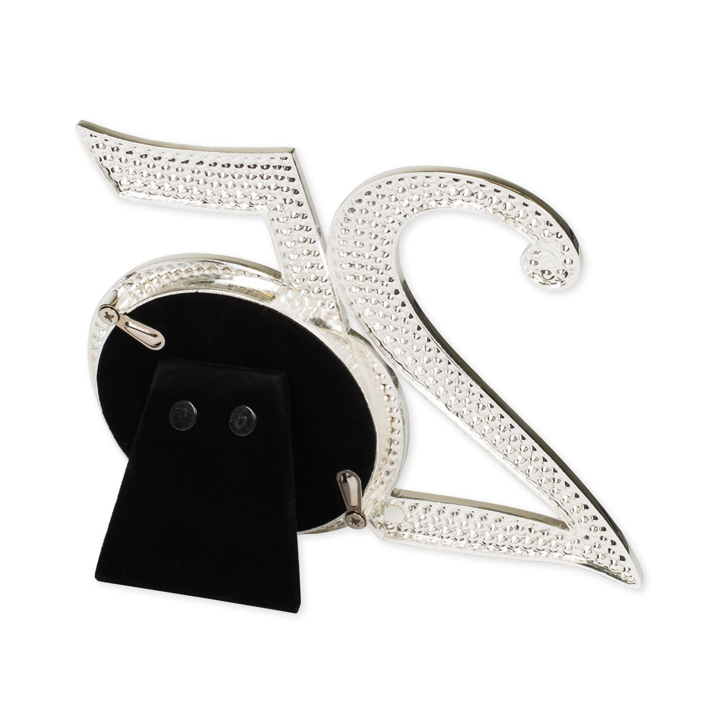 Roman Rhinestone Bead Encrusted 25th 4 x 4.5 inch Zinc Alloy Table Top Photo Frame