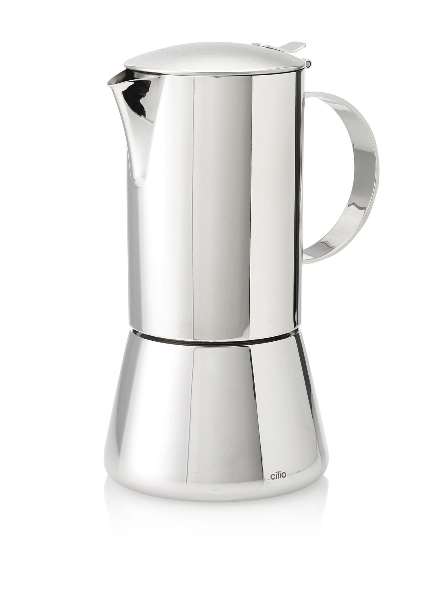 Cilio Aida Stainless Steel Stovetop Espresso Maker, Polished Stainless, 10 Cup,CI342246