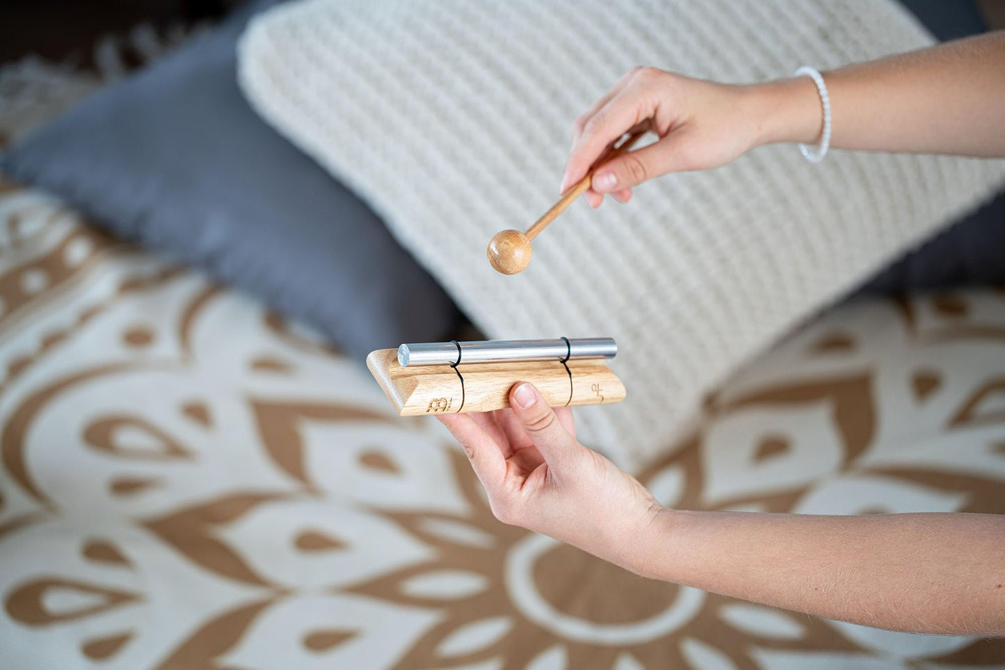 Energy Chime with Mallet For Meditation, Sound Healing, Yoga and Classrooms — Long Resonance Pure Tone