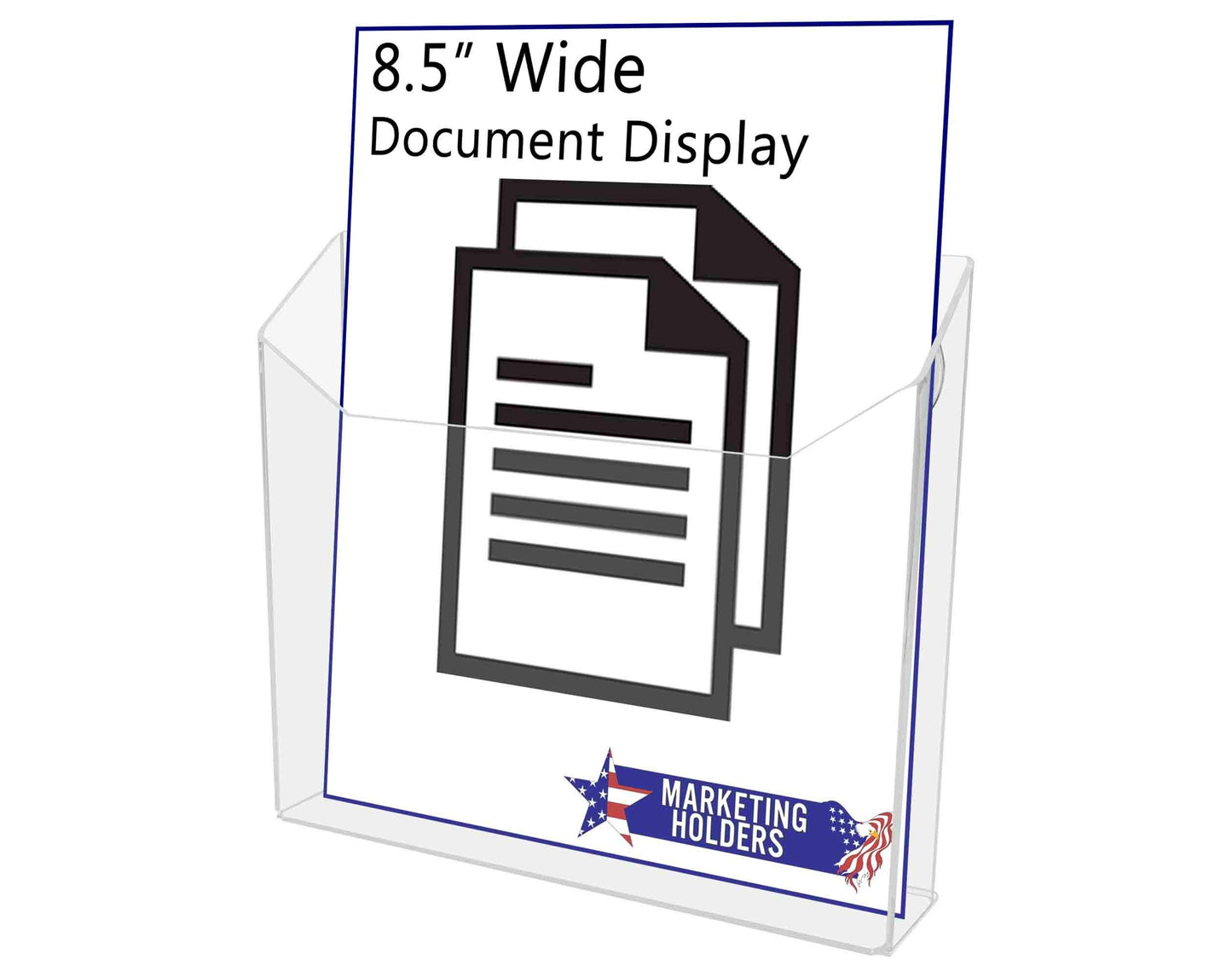 Suction Cup 8.5" Flyer Organizer Rack Literature Holder Catalog Display Durable Clear Acrylic Window or Glass Mount by Marketing Holders