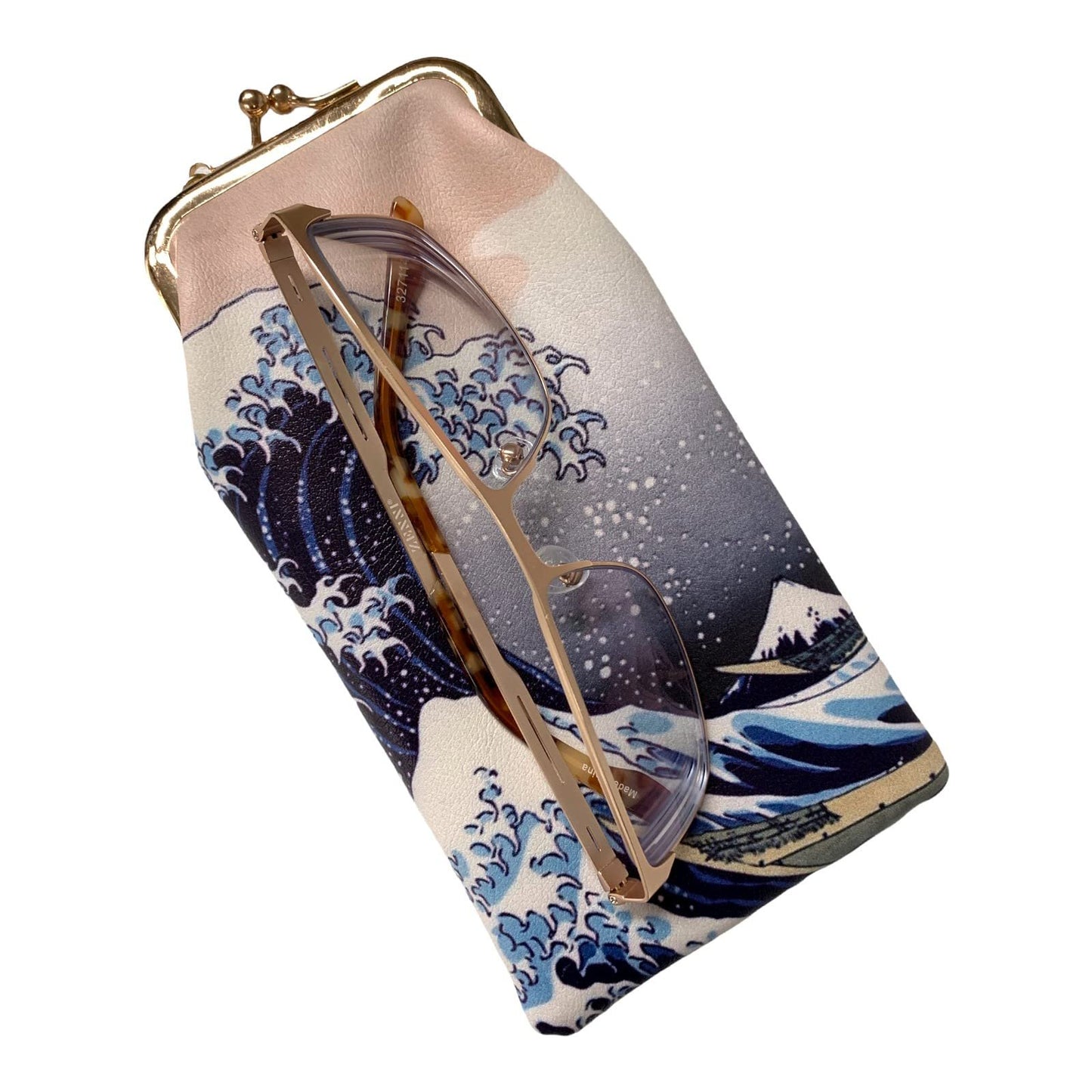 Value Arts The Great Wave Eyeglass Case Pouch, 7 Inches Long